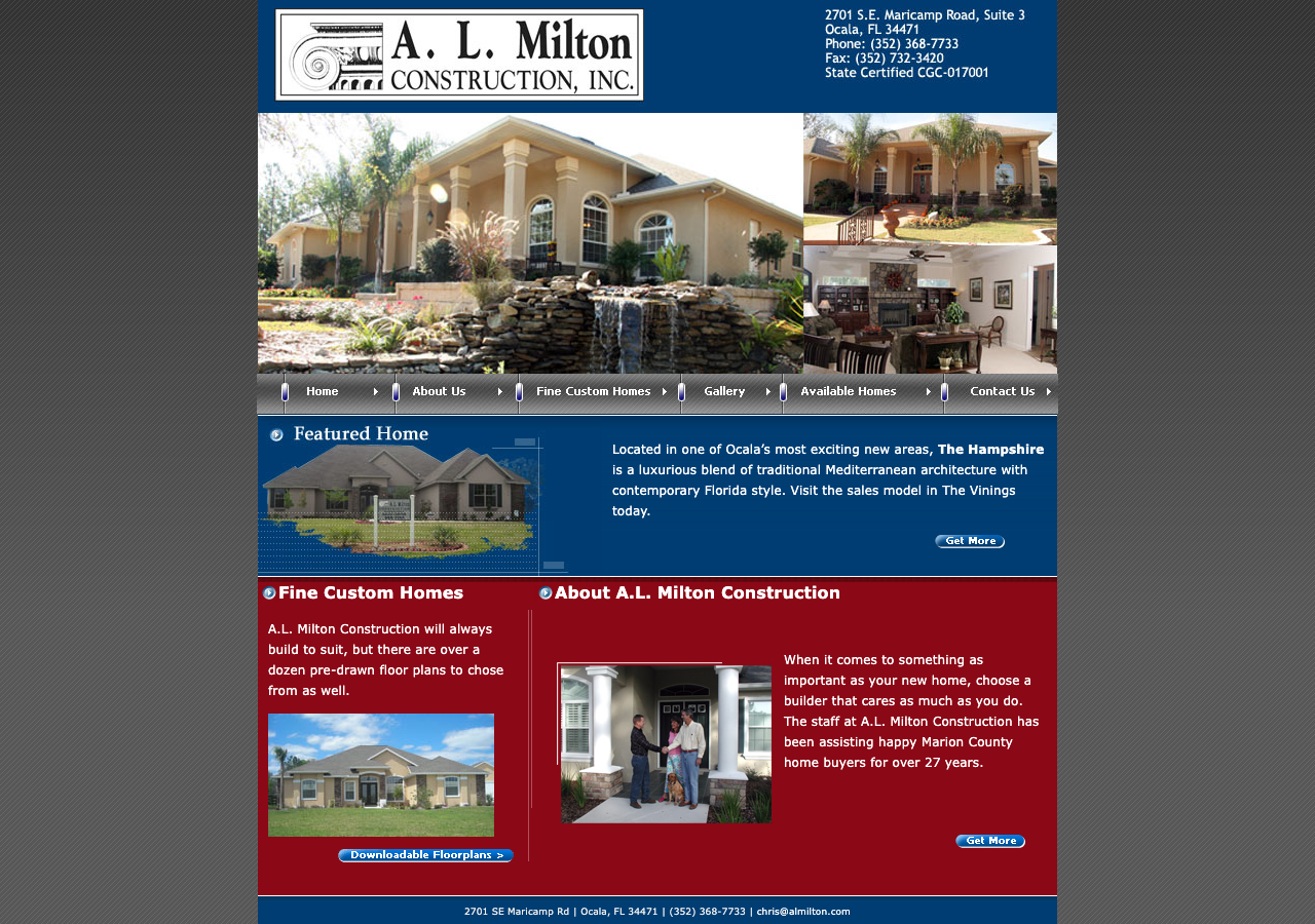 Current website screenshot