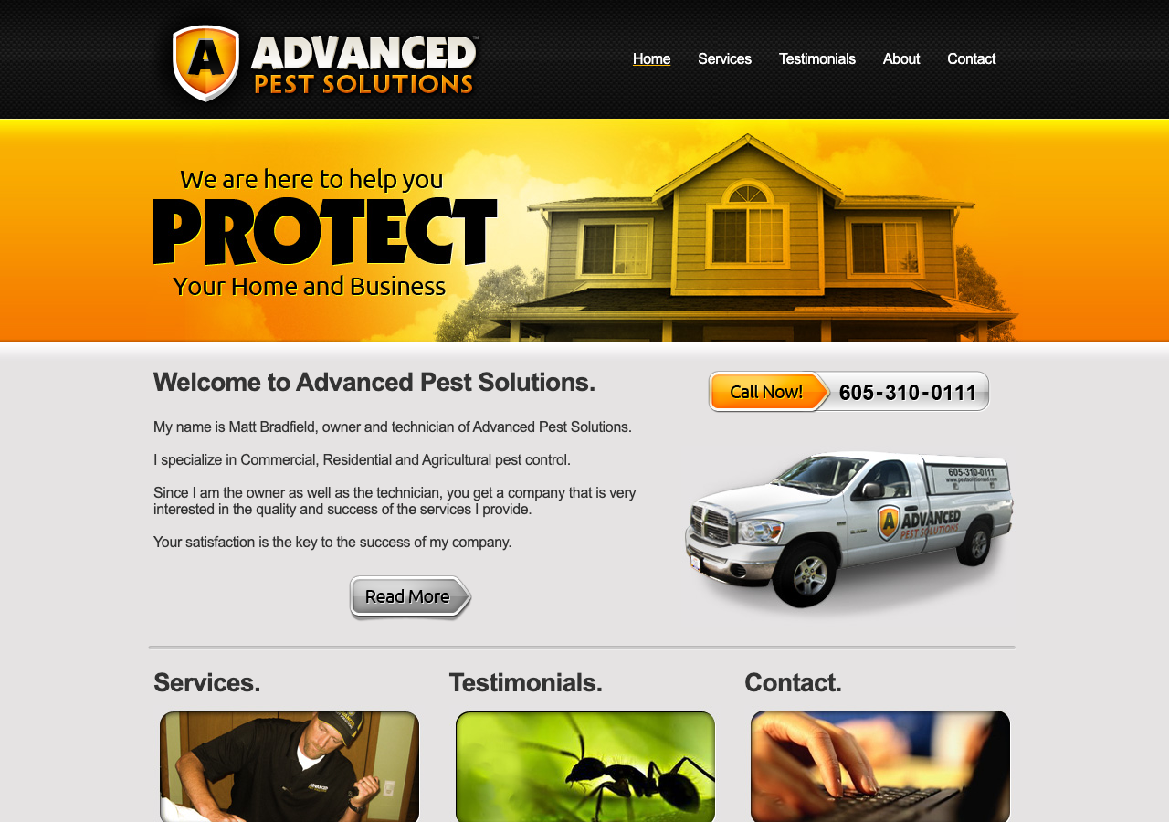 Current website screenshot