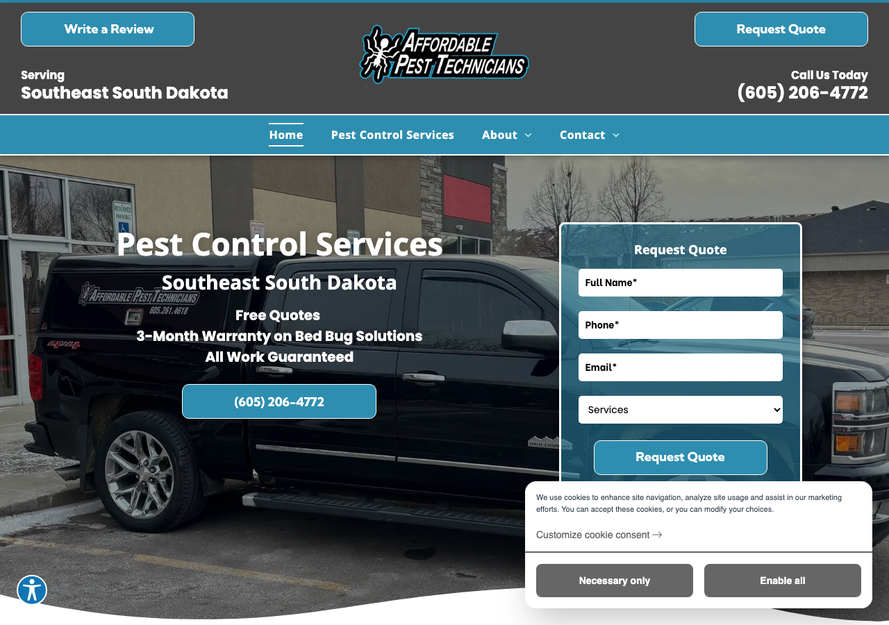 Current website screenshot