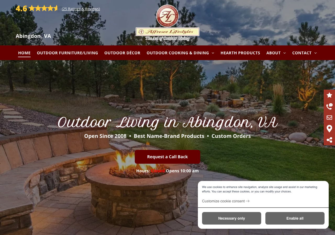 Current website screenshot