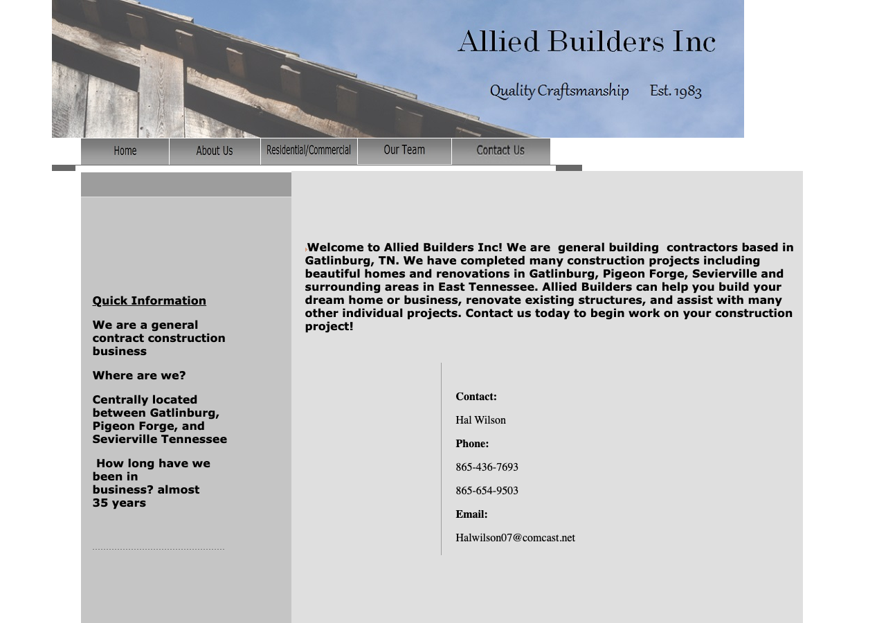 Current website screenshot