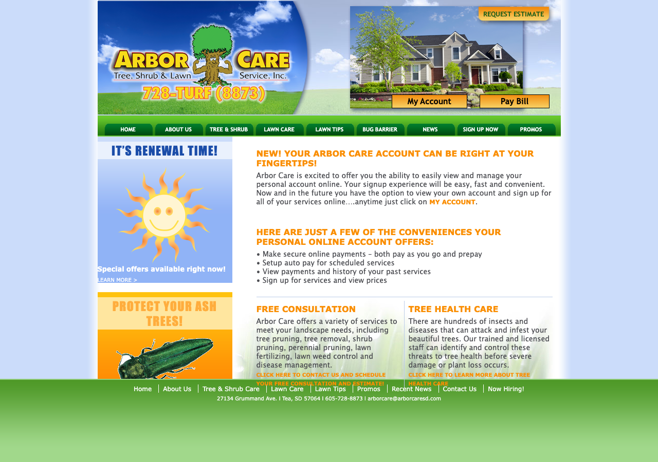 Current website screenshot
