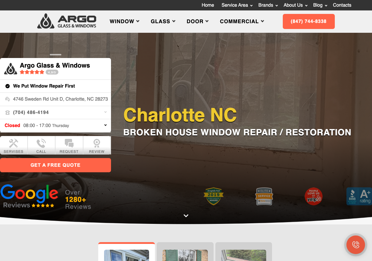 Current website screenshot