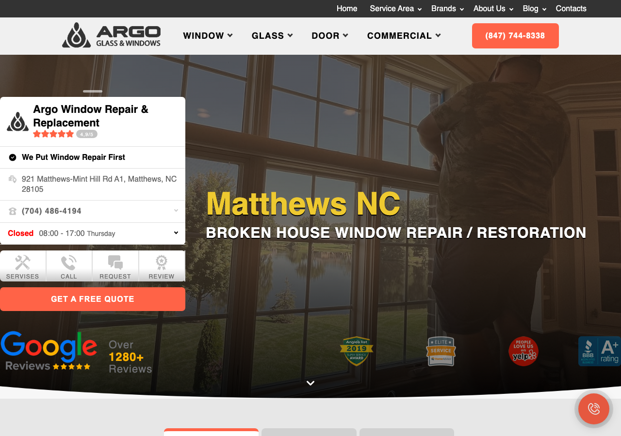 Current website screenshot