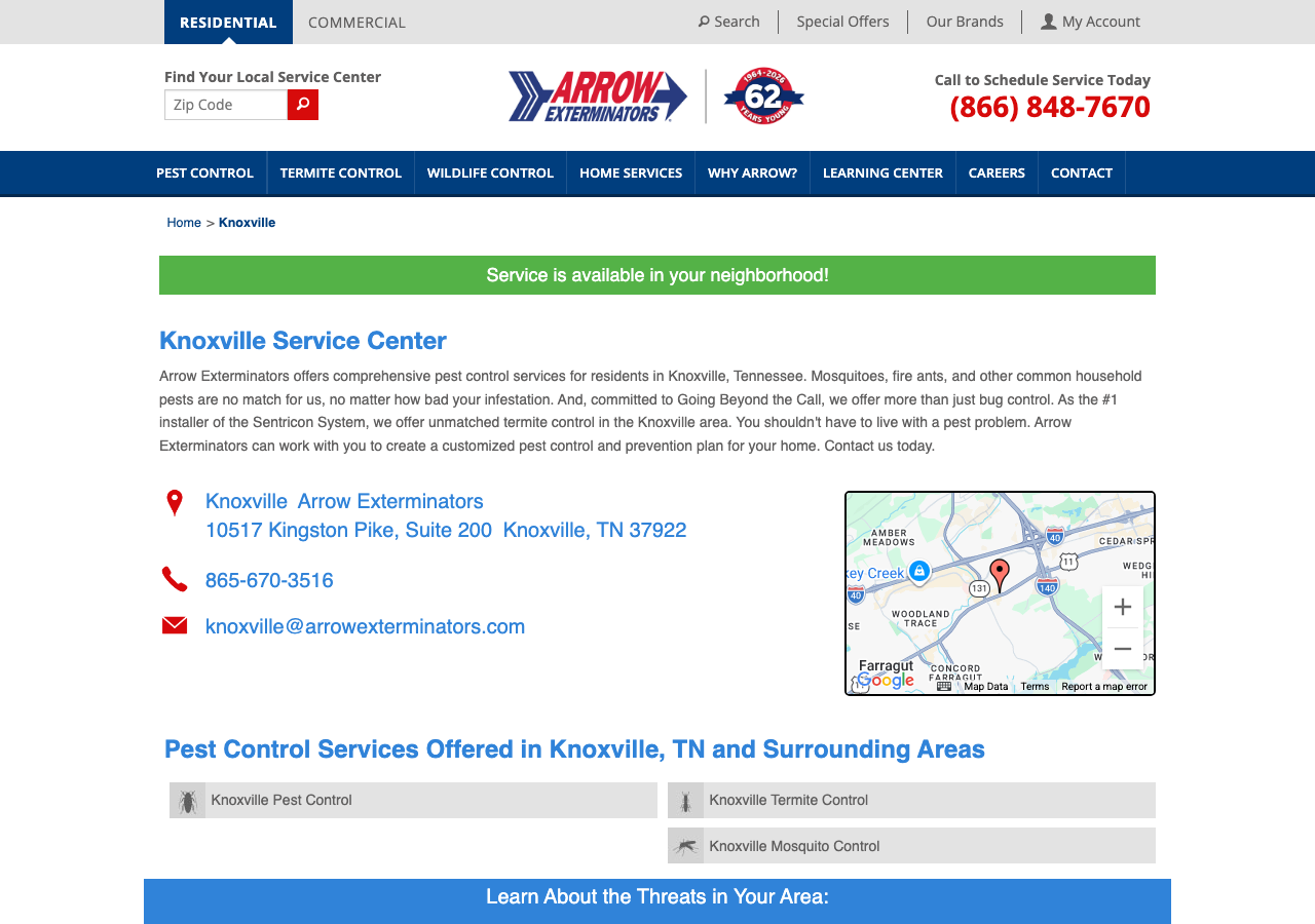 Current website screenshot