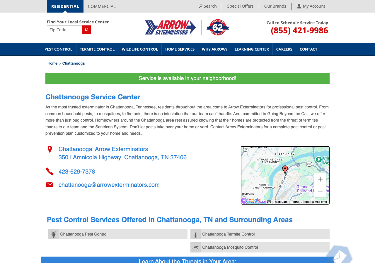 Current website screenshot