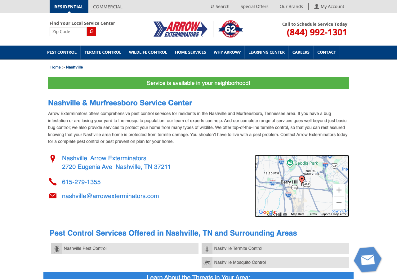 Current website screenshot