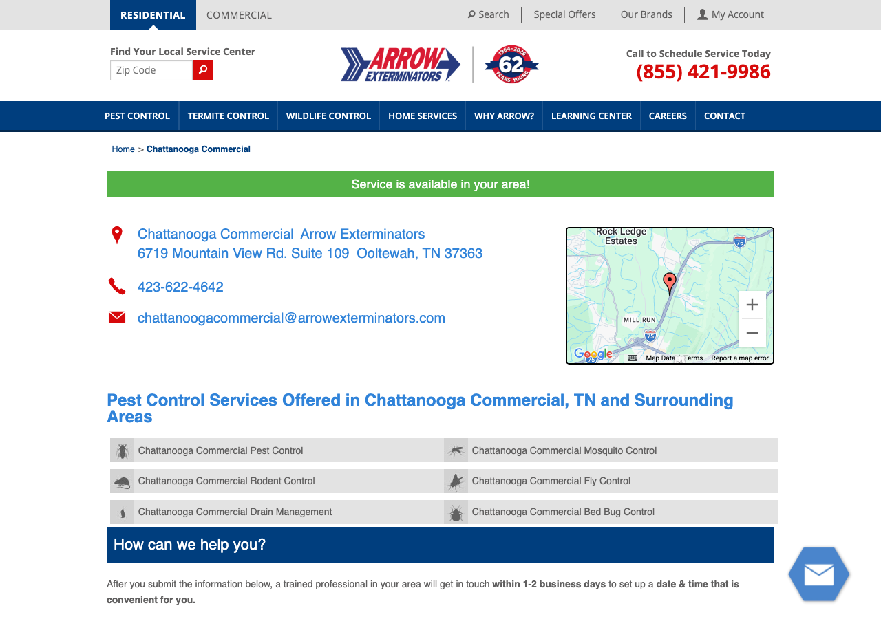 Current website screenshot