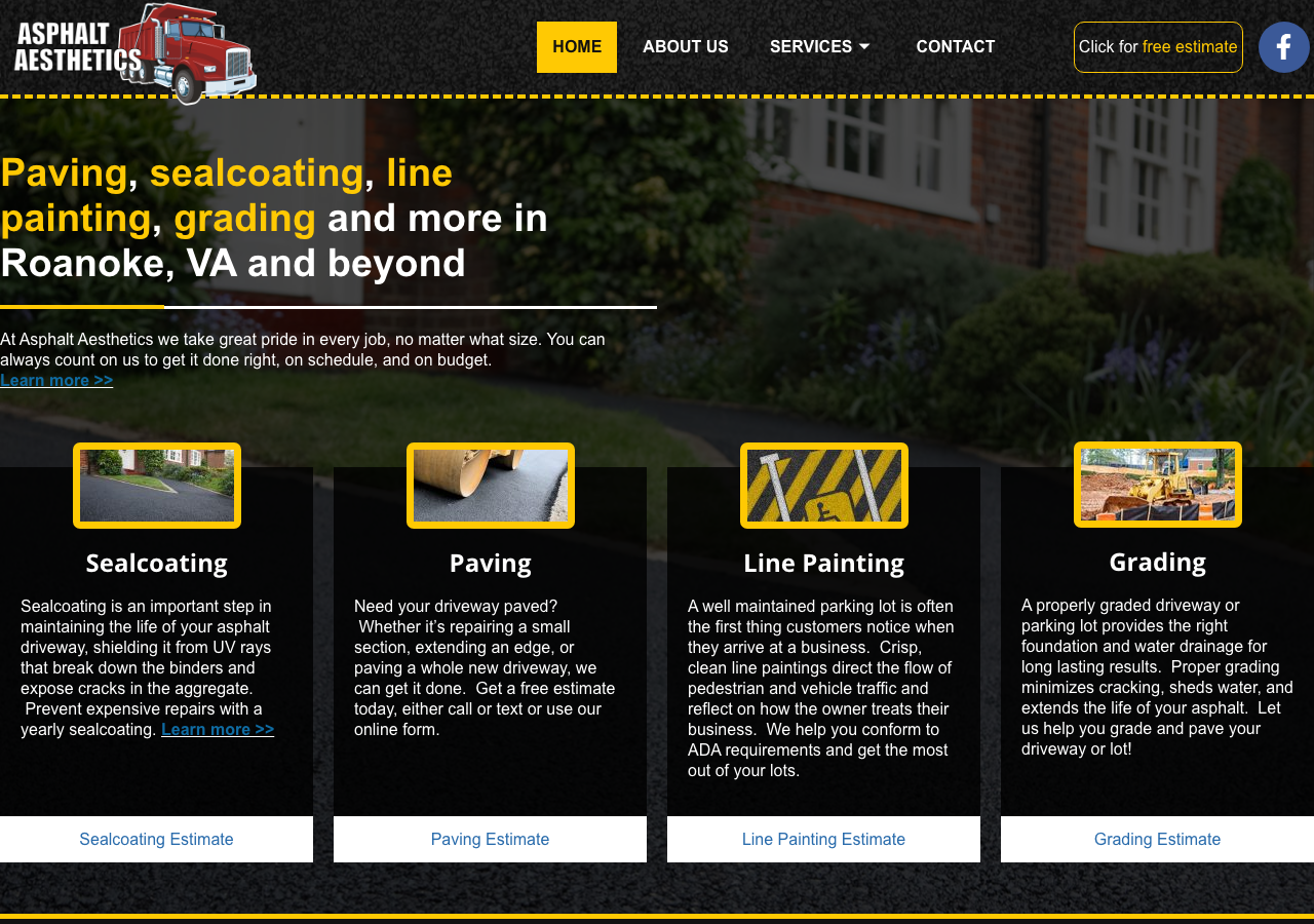Current website screenshot