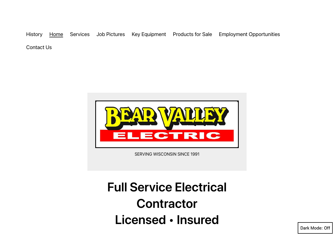 Current website screenshot