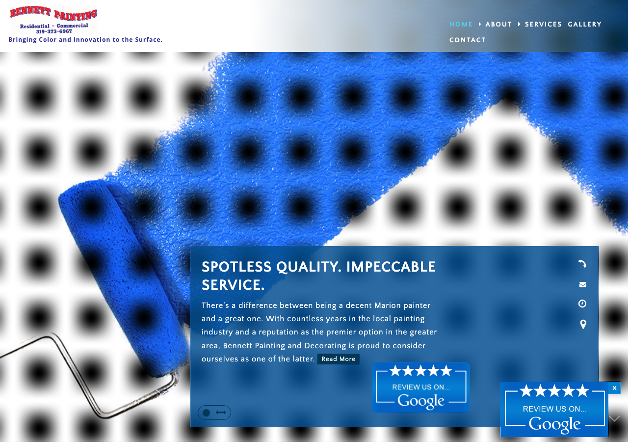Current website screenshot