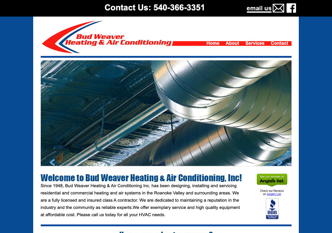 Current website screenshot