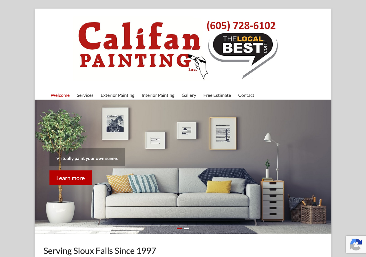 Current website screenshot
