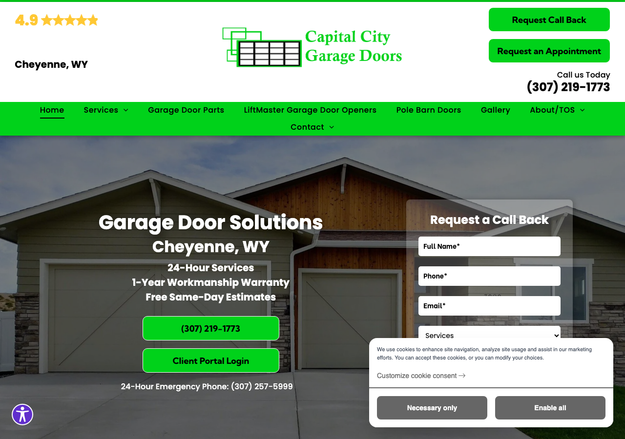 Current website screenshot