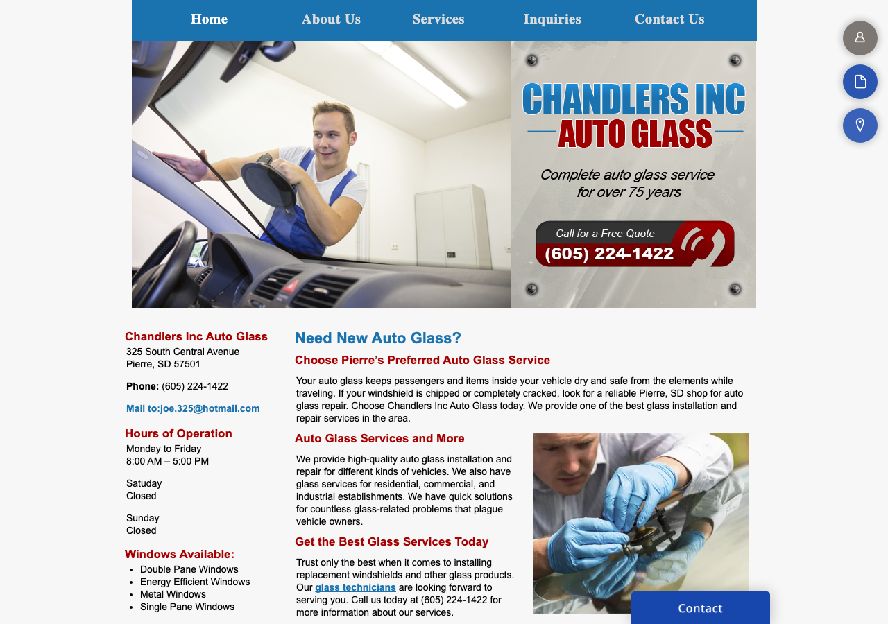 Current website screenshot