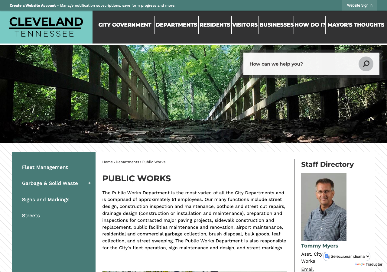 Current website screenshot
