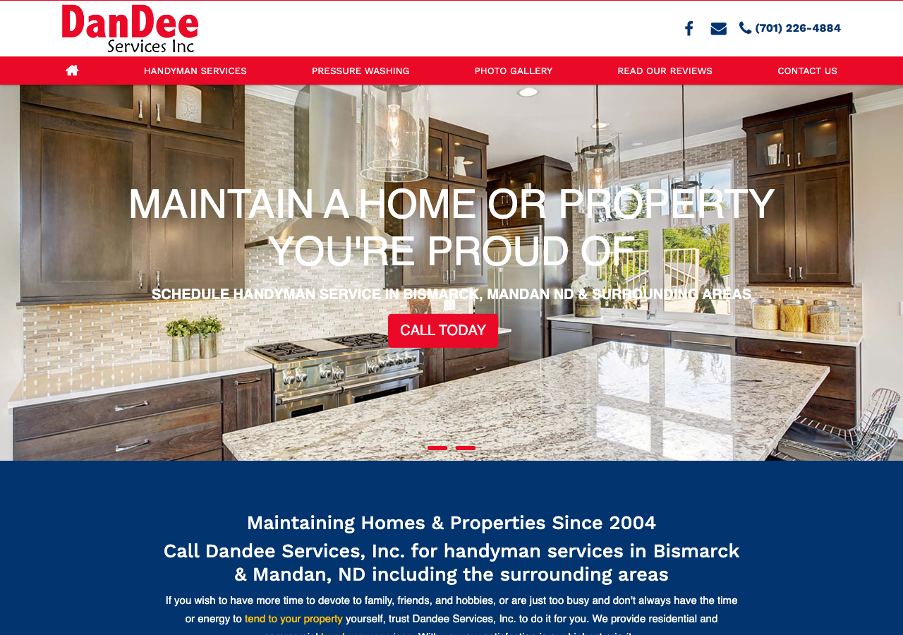 Current website screenshot