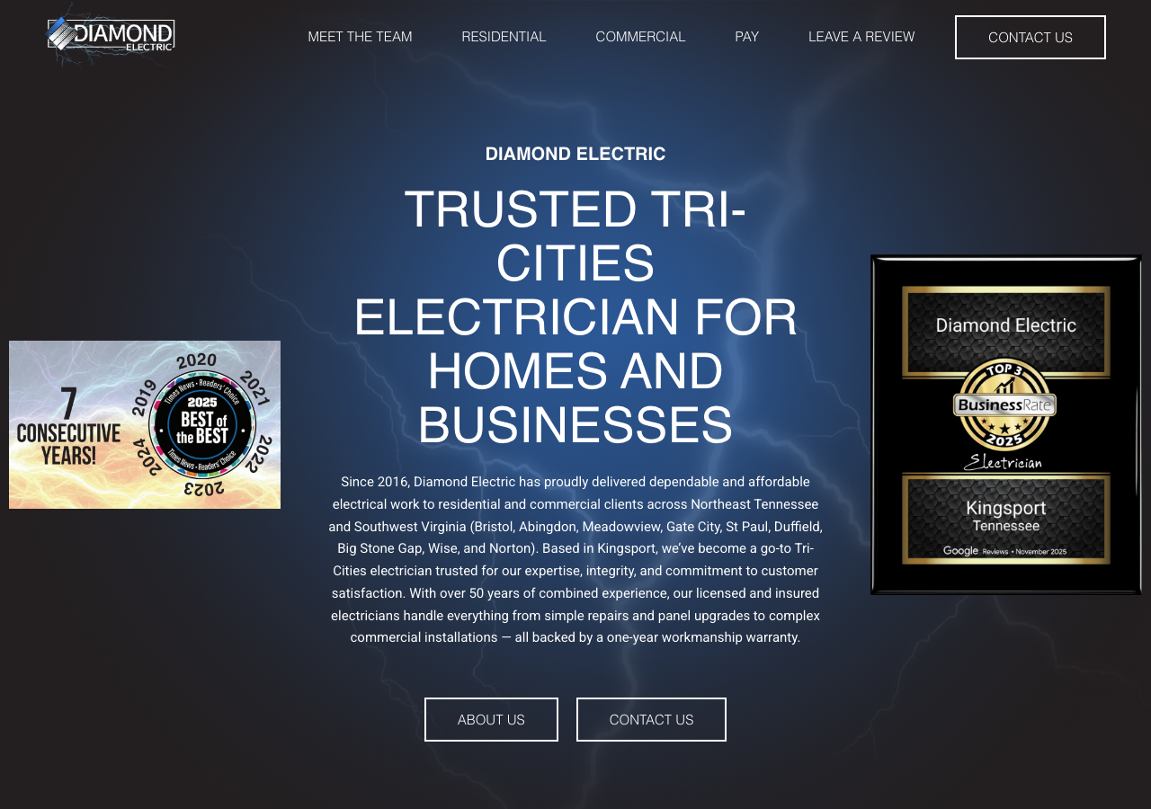 Current website screenshot