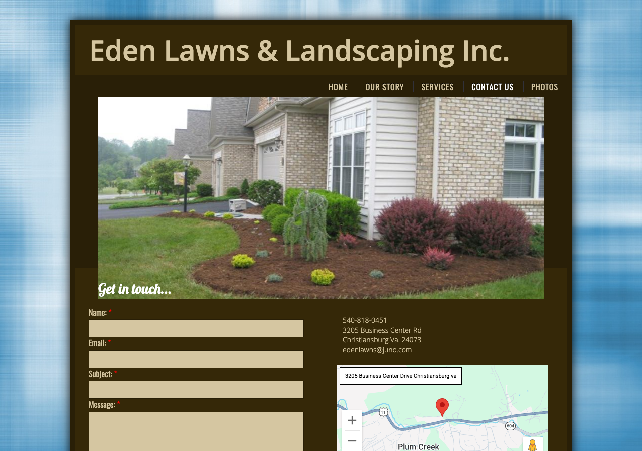 Current website screenshot