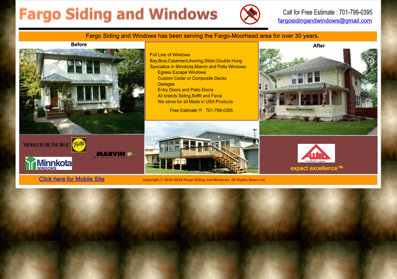 Current website screenshot