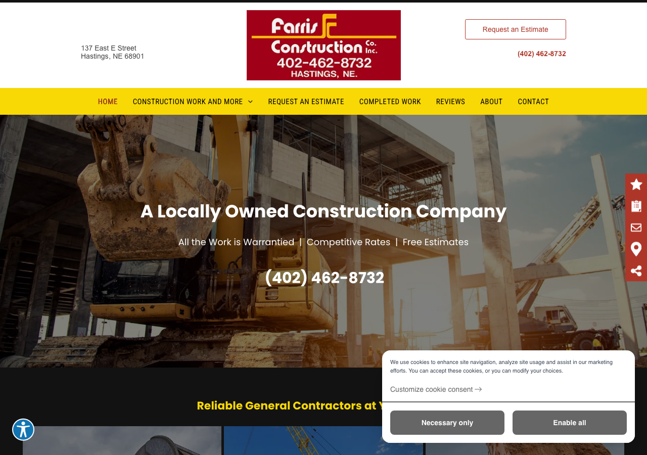 Current website screenshot
