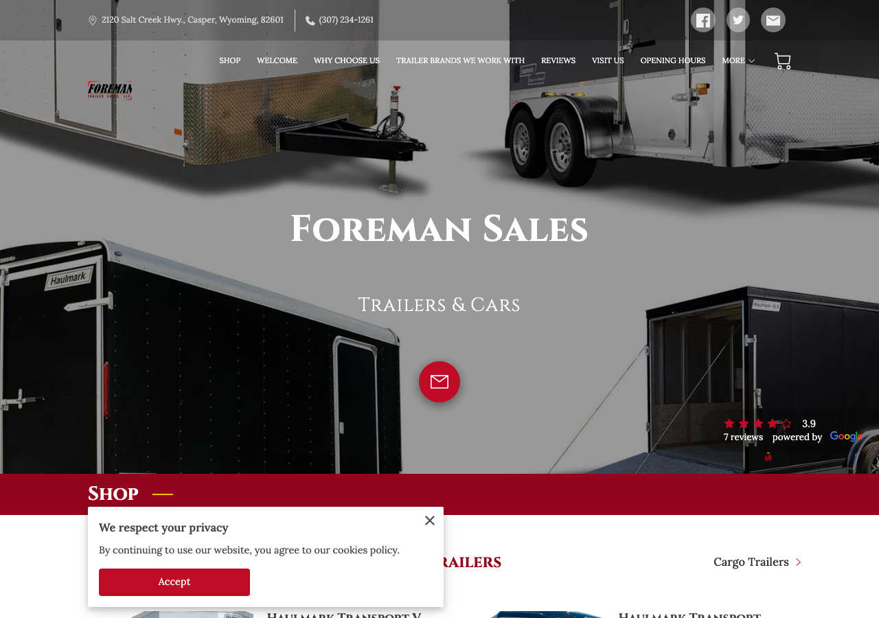 Current website screenshot