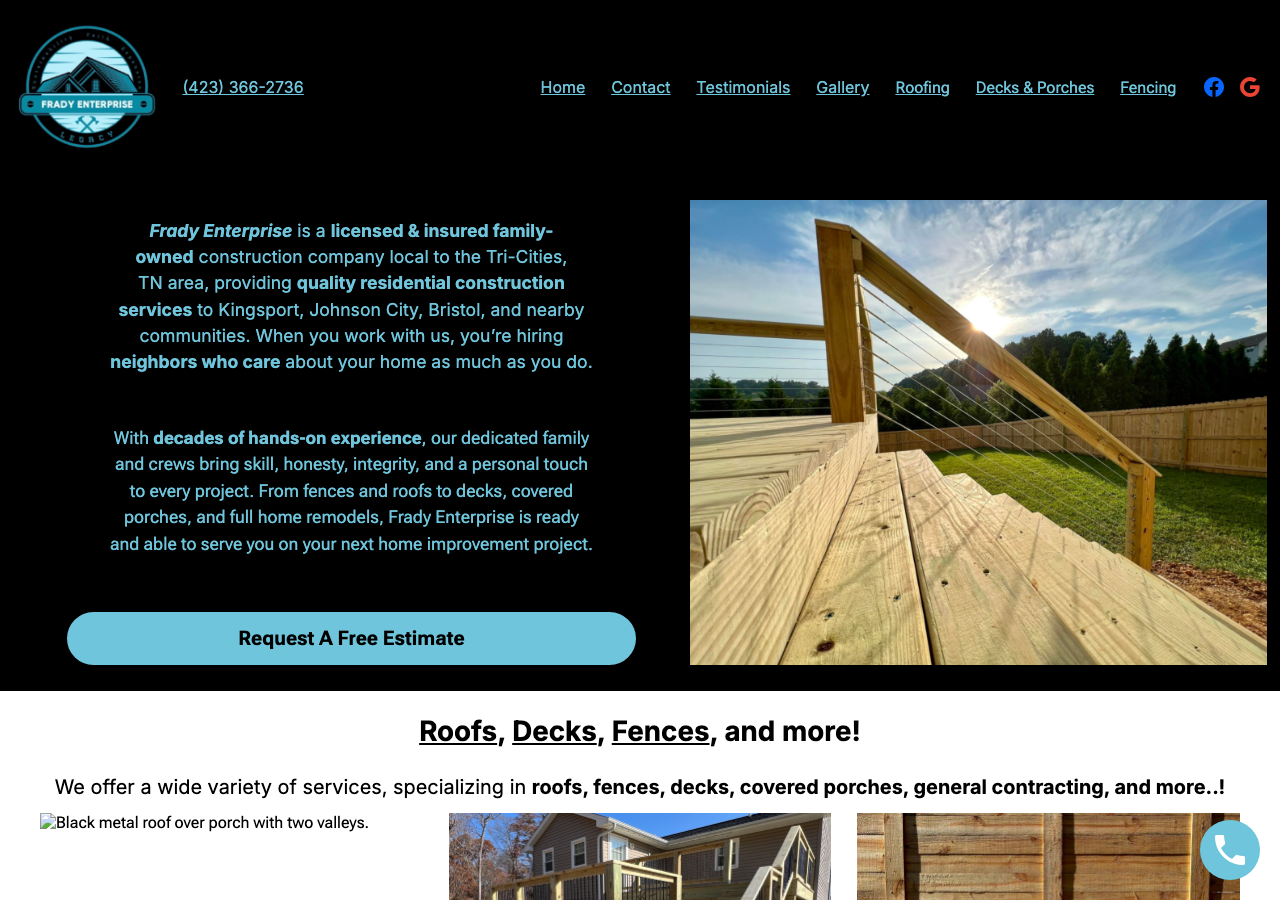 Current website screenshot