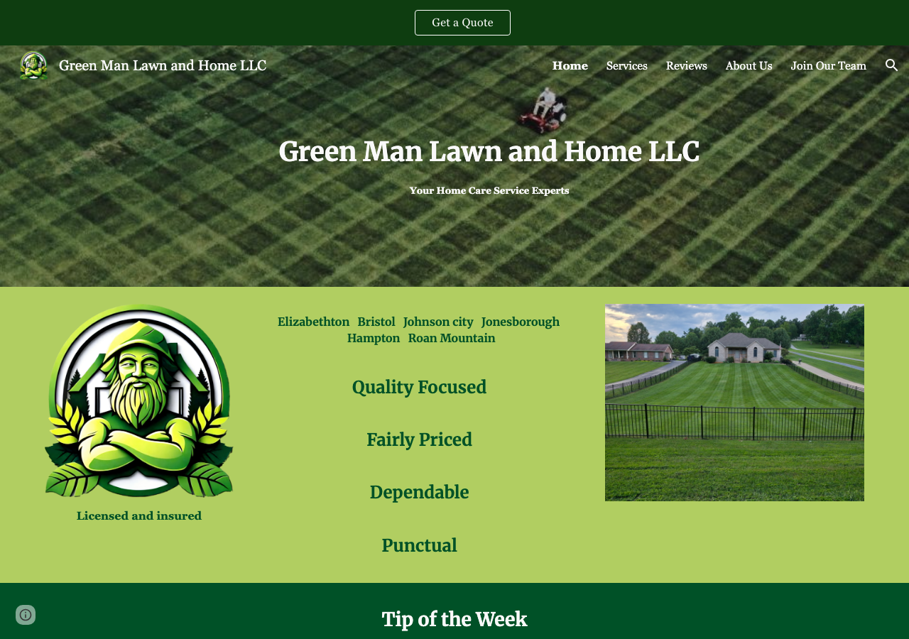 Current website screenshot
