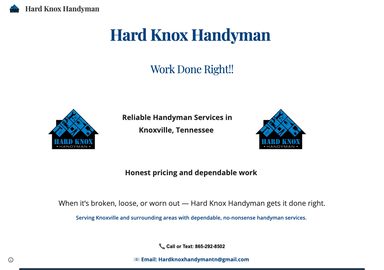Current website screenshot