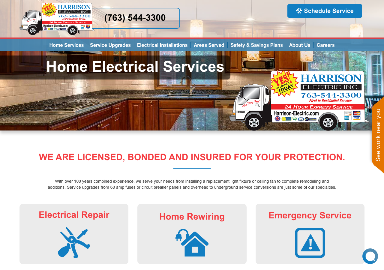 Current website screenshot