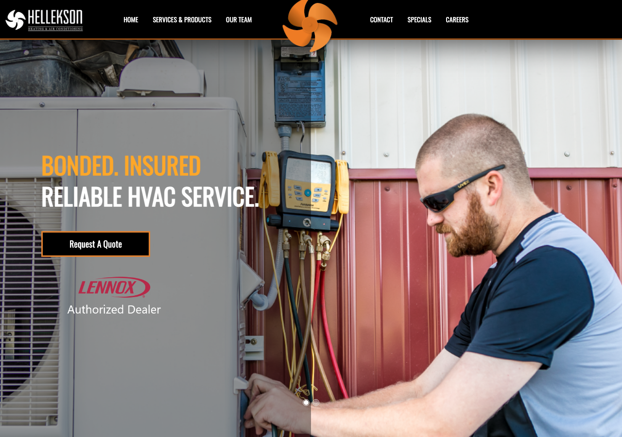 Current website screenshot