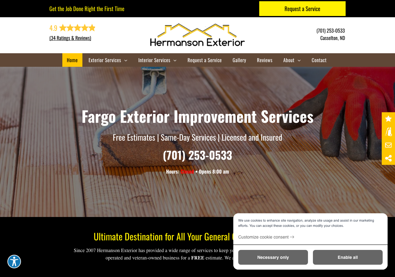 Current website screenshot