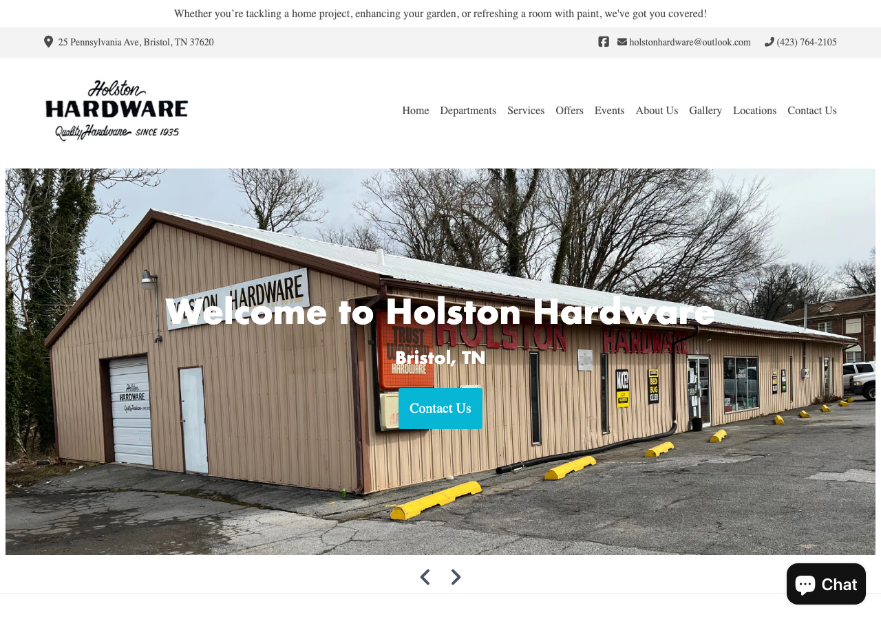 Current website screenshot