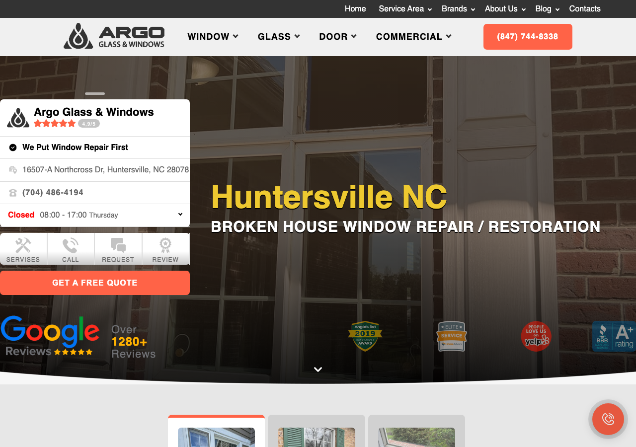 Current website screenshot