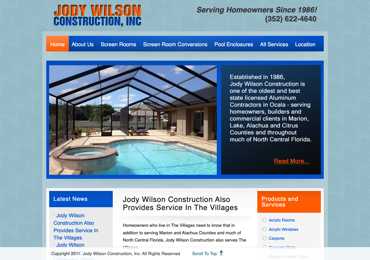 Current website screenshot