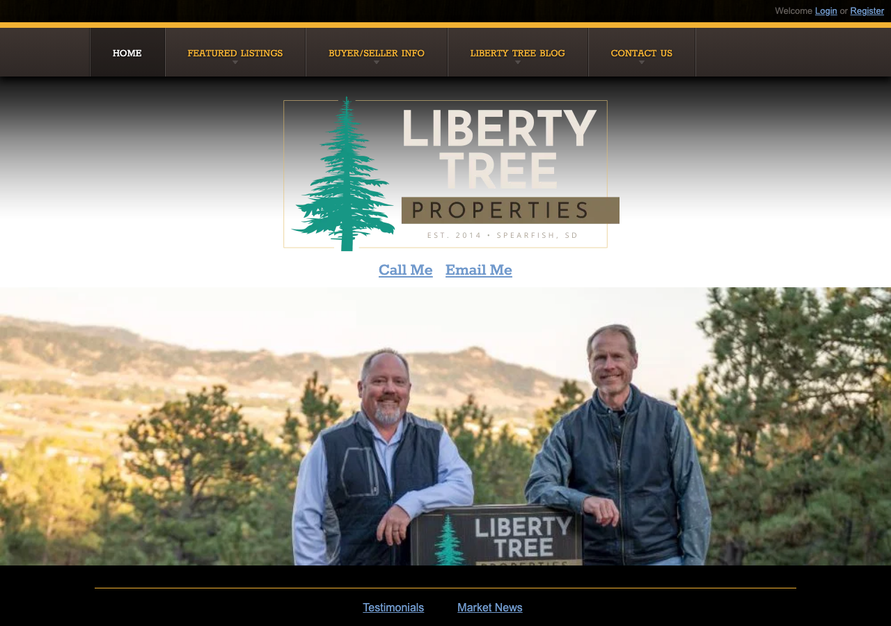 Current website screenshot