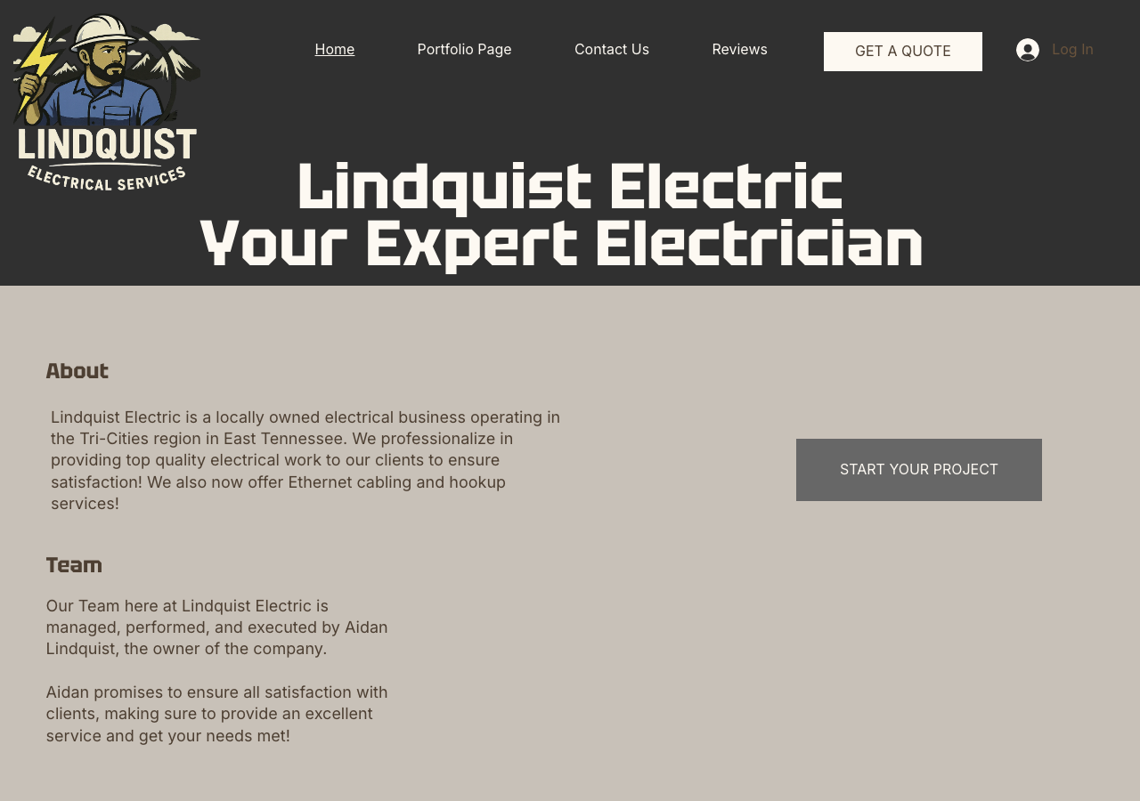 Current website screenshot