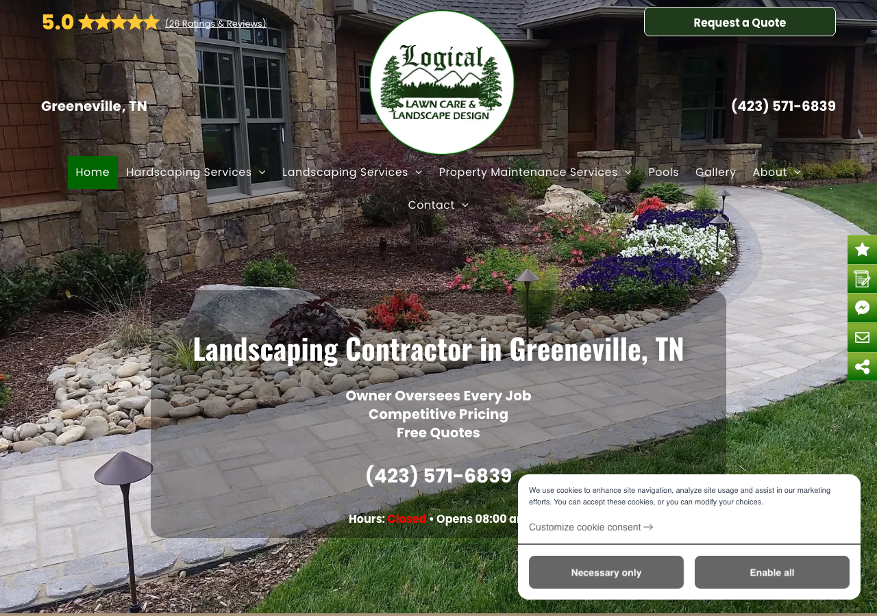 Current website screenshot