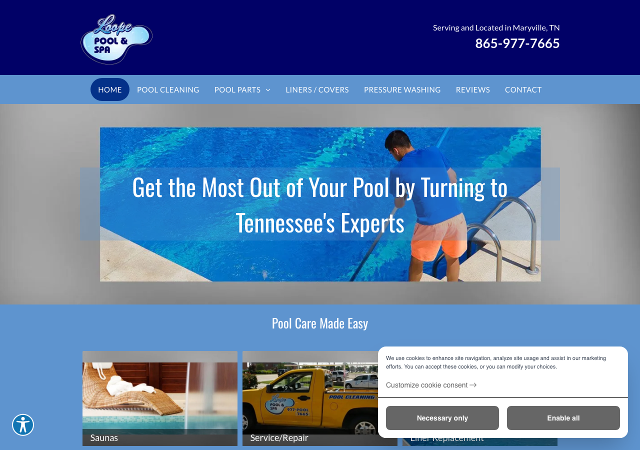 Current website screenshot