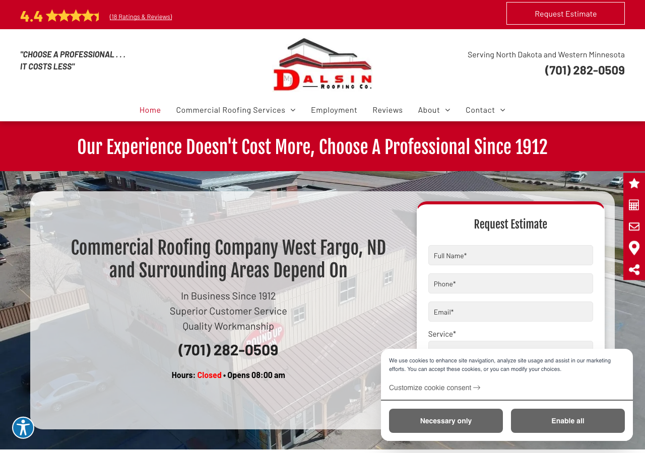Current website screenshot