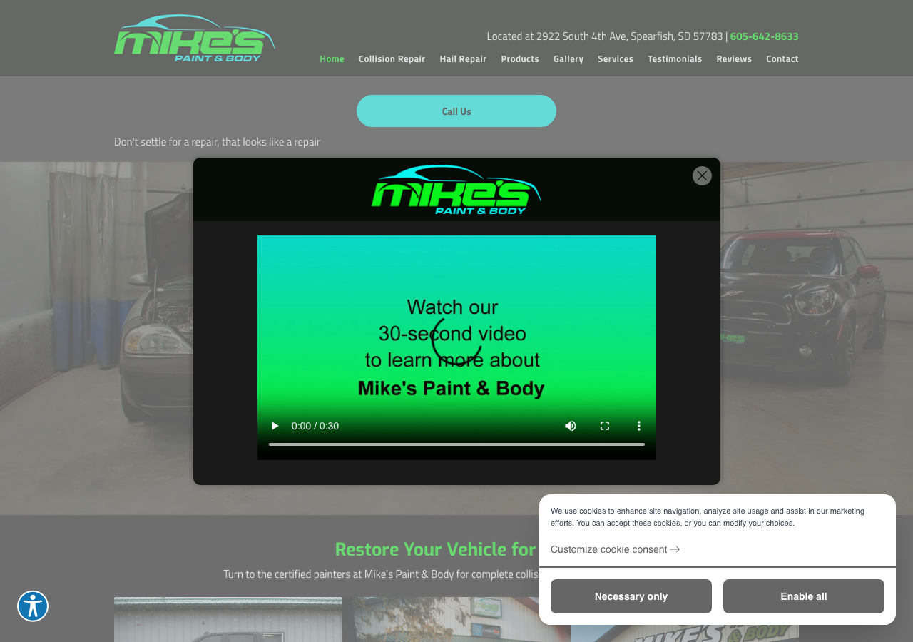 Current website screenshot
