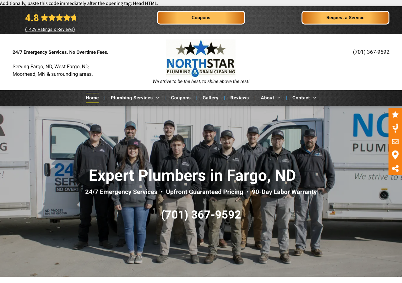 Current website screenshot