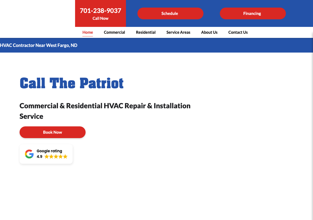Current website screenshot