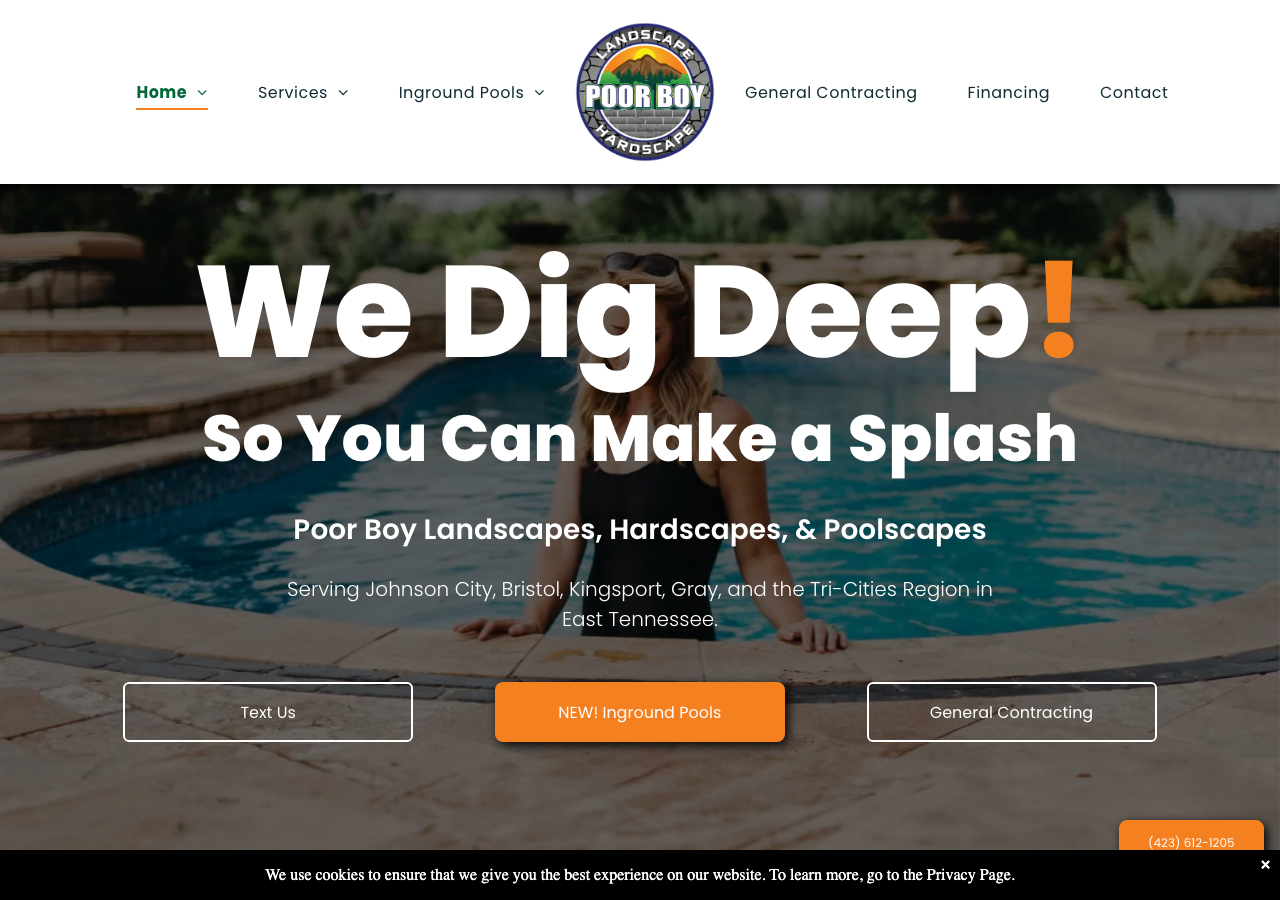Current website screenshot