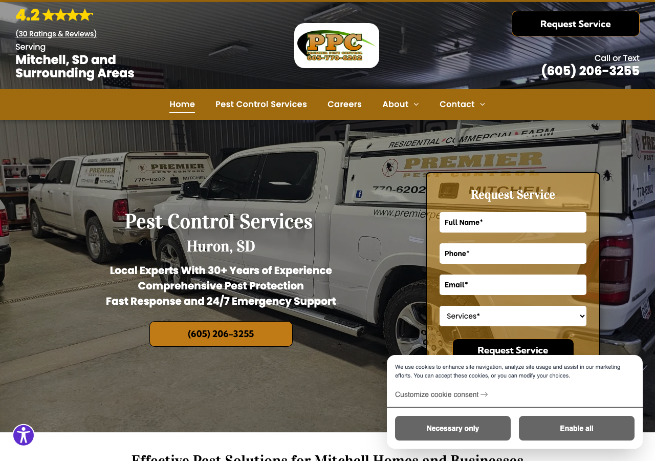 Current website screenshot