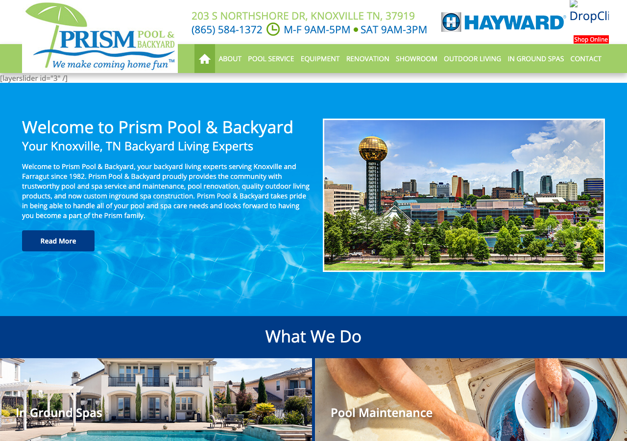 Current website screenshot
