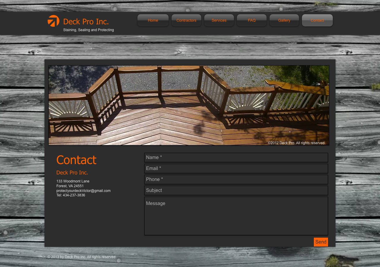 Current website screenshot