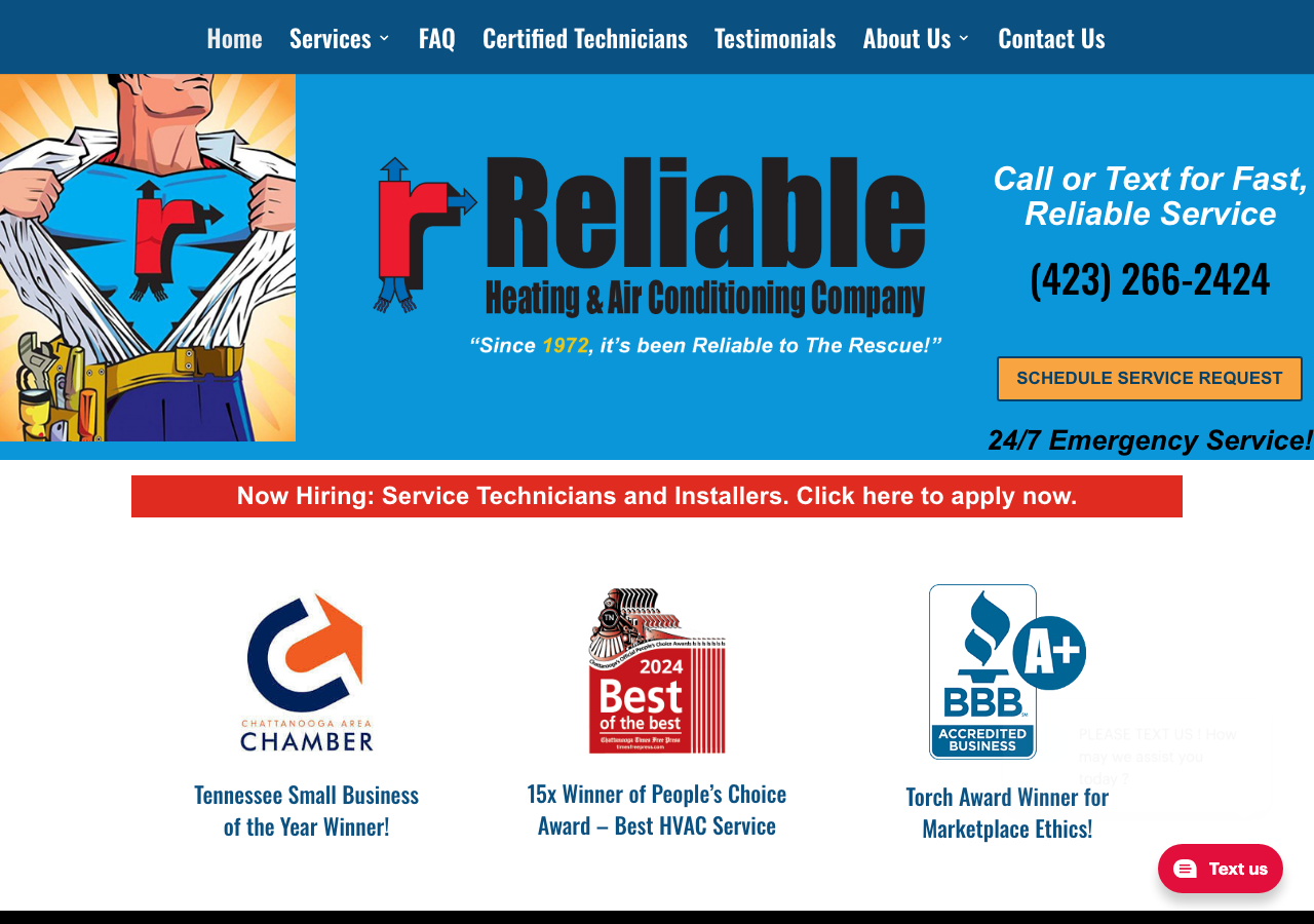 Current website screenshot