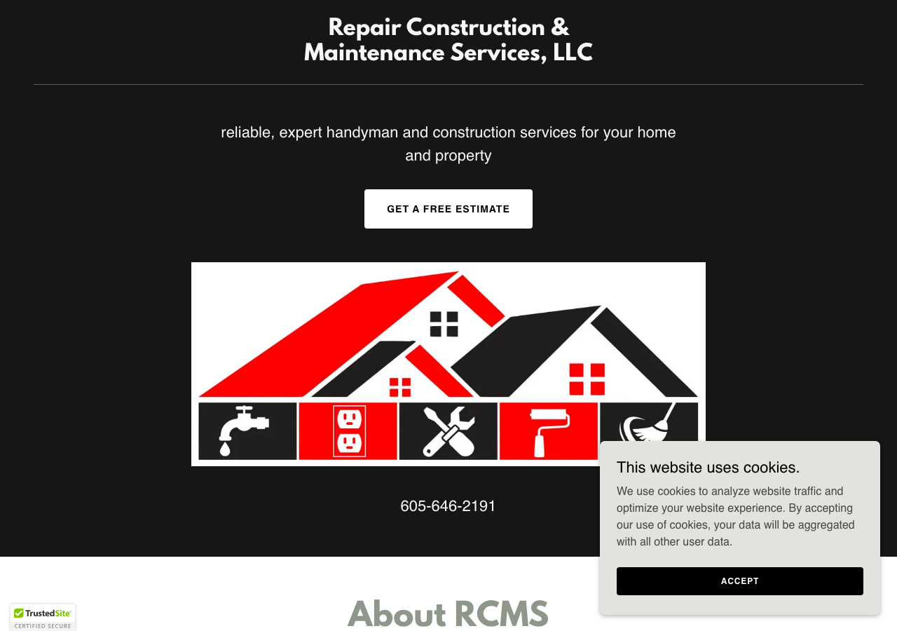 Current website screenshot