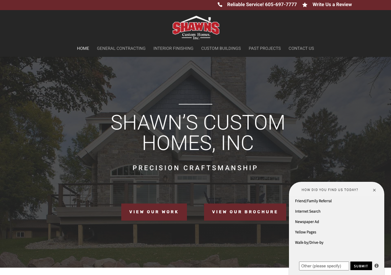 Current website screenshot